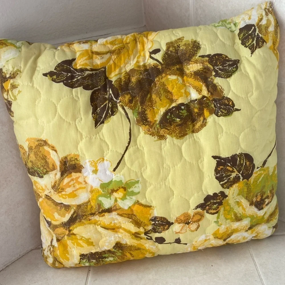 Vintage Handmade Repurposed Quilted Throw Pillow